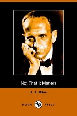 Not that it Matters [ePUB]